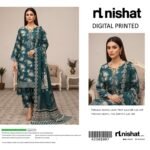 Emerald Green Digital Printed Lawn 3-Piece Suit