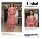 Blush Pink Floral Digital Printed Lawn 3-Piece Suit